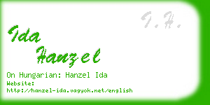ida hanzel business card